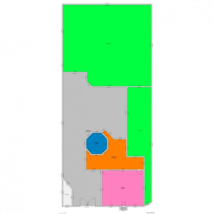 maison terrasse piscine jardin. Plan de 0 pièce et 0 m2