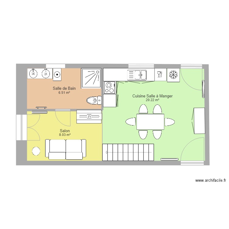 RdC Annexe amménagée sans cote et porte fenêtre 120. Plan de 0 pièce et 0 m2