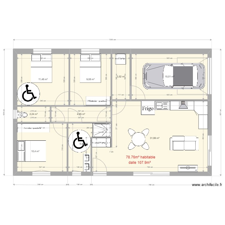 maison 8.3x13 escource. Plan de 0 pièce et 0 m2