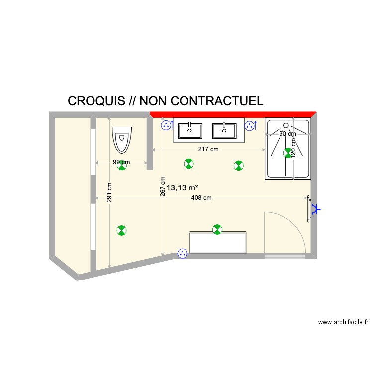 SDB ESKENAZI R+3. Plan de 0 pièce et 0 m2