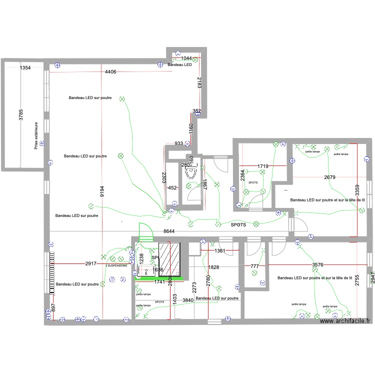 Plan SG Futur - avec suppression cellier. Plan de 0 pièce et 0 m2