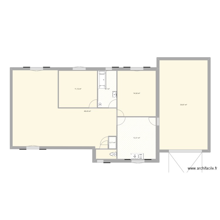 maison de mustapha. Plan de 7 pièces et 179 m2