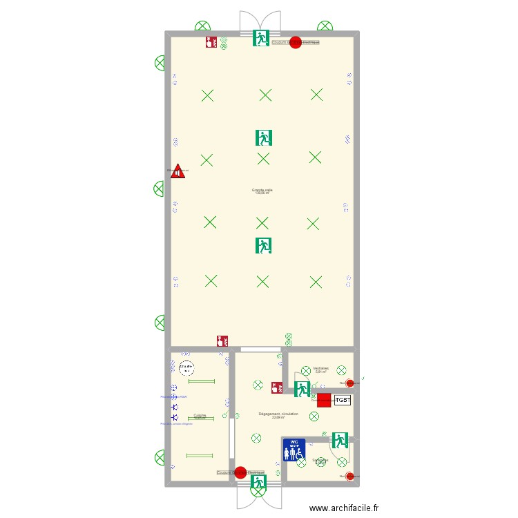 Grande salle du Marteret. Plan de 0 pièce et 0 m2