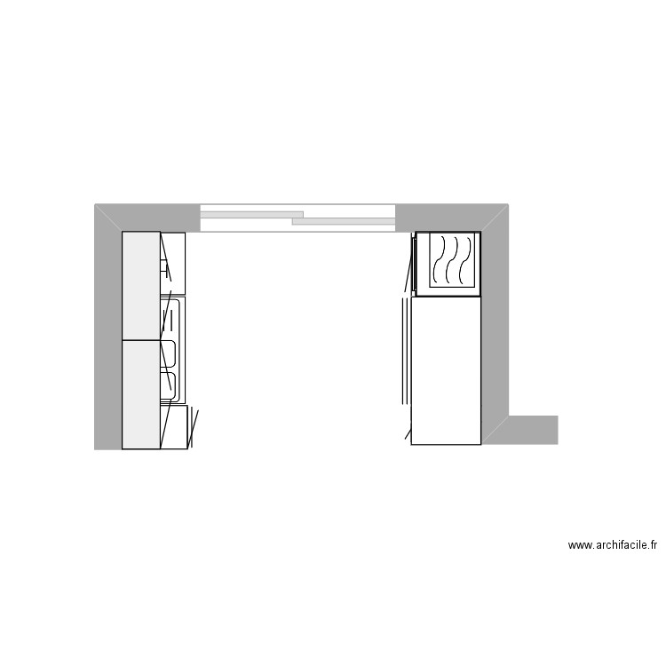 cuisne mur 21 10 22. Plan de 0 pièce et 0 m2