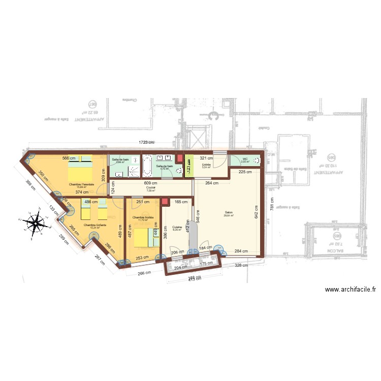 STRASSEN libre. Plan de 12 pièces et 105 m2