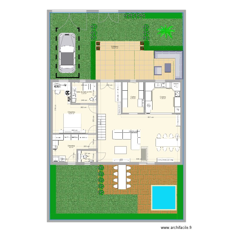 Maison 1/2 Lot 115m². Plan de 17 pièces et 484 m2