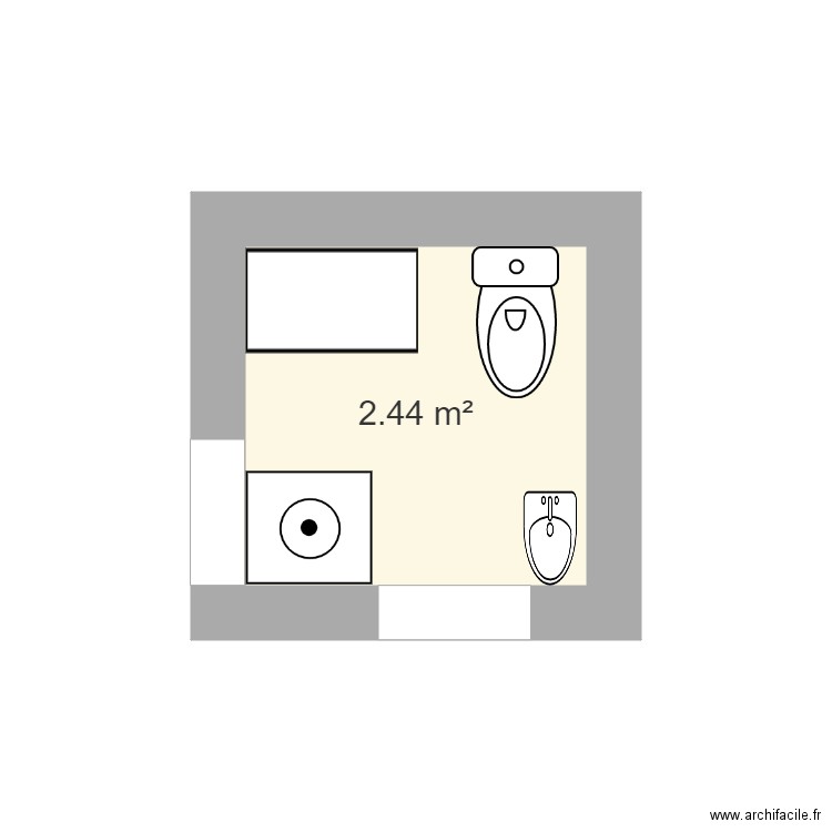 Toilette. Plan de 0 pièce et 0 m2