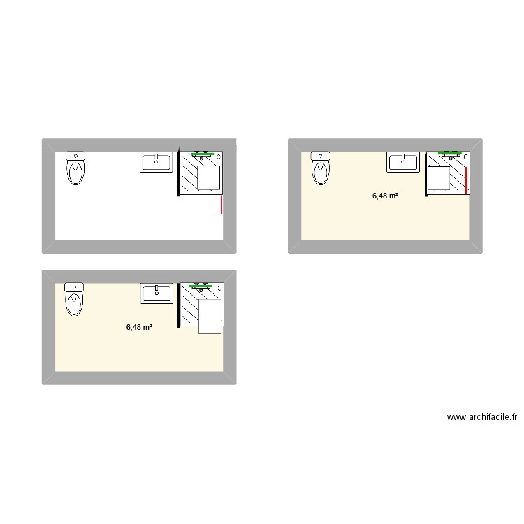 Ducroux. Plan de 2 pièces et 13 m2