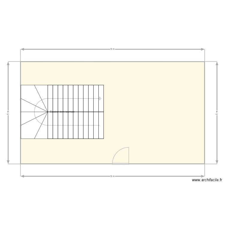 escaliers. Plan de 0 pièce et 0 m2