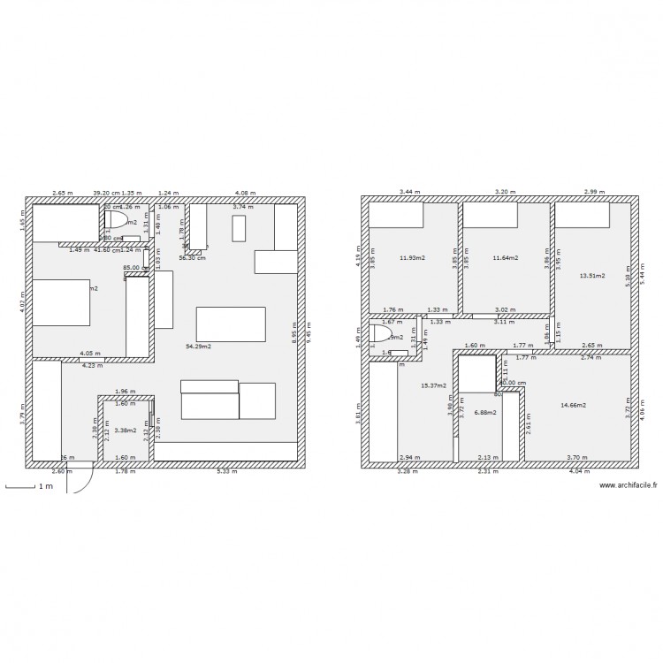 Maison étage. Plan de 0 pièce et 0 m2