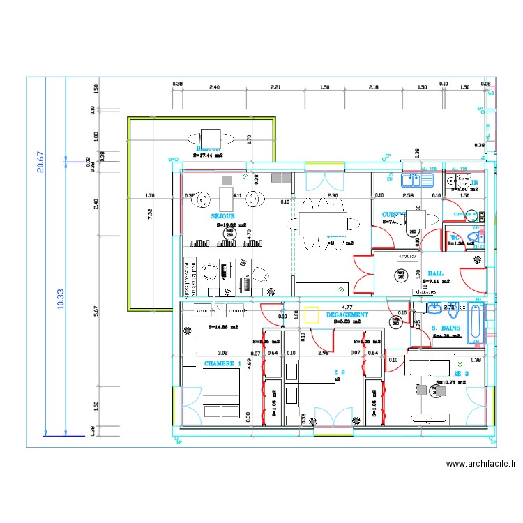 aix 2. Plan de 0 pièce et 0 m2