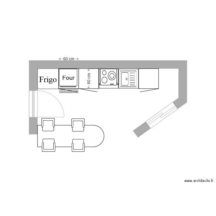 cuisine aprt poste. Plan de 0 pièce et 0 m2