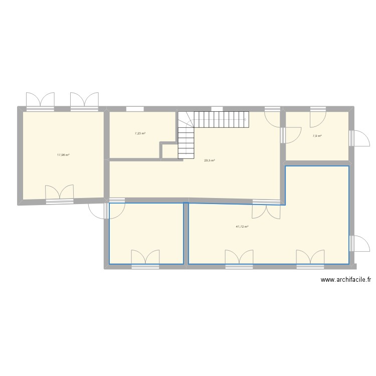 projet wahil. Plan de 5 pièces et 104 m2