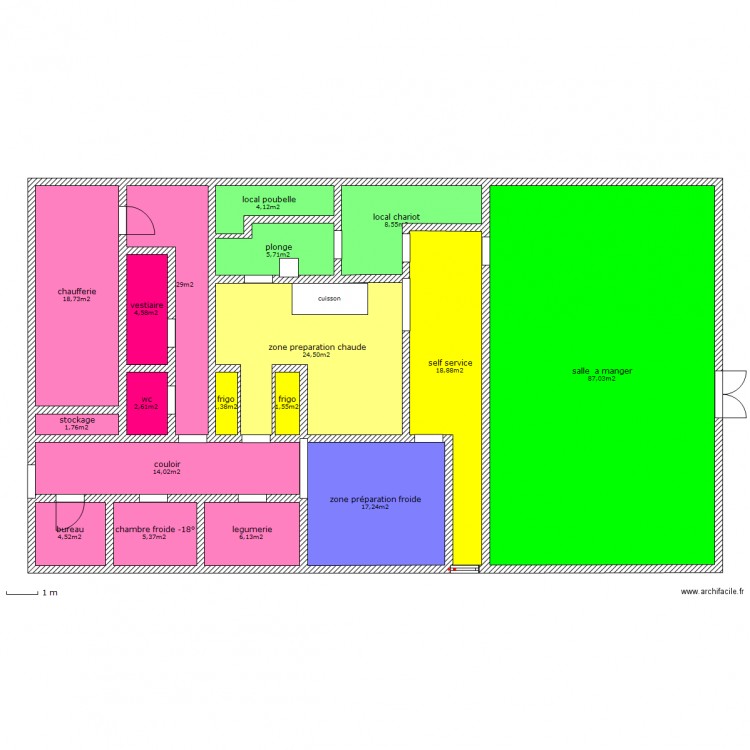 CUISINE INSERM. Plan de 0 pièce et 0 m2