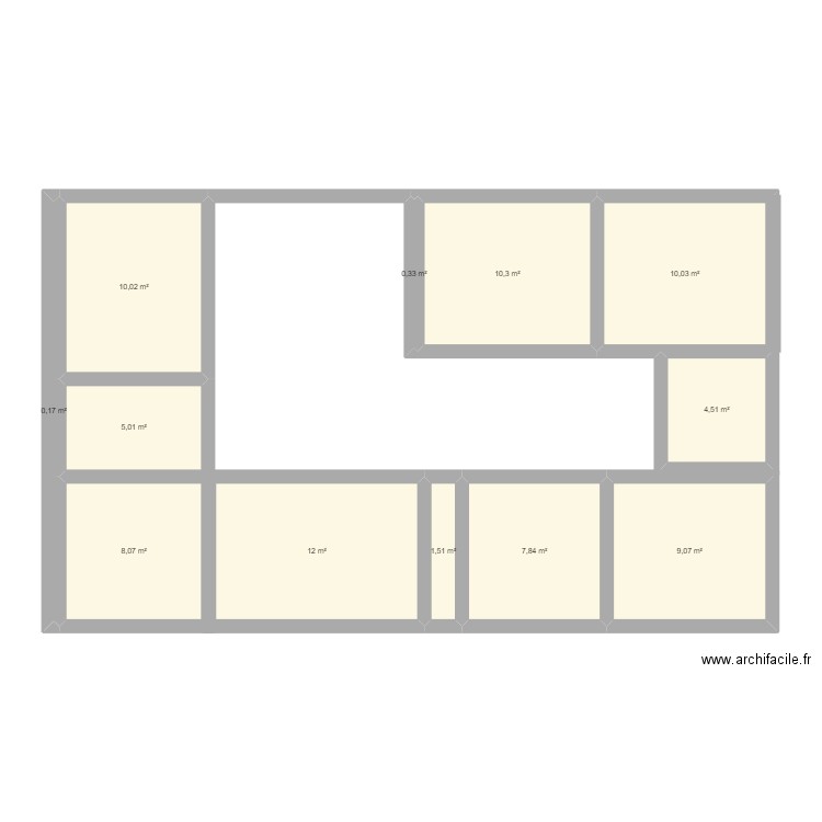 maison mada. Plan de 12 pièces et 79 m2