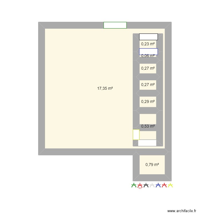 contention loups 11. Plan de 8 pièces et 25 m2