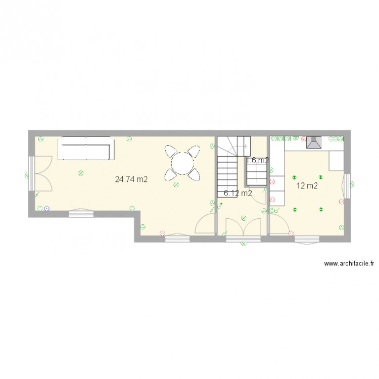 maison rdc. Plan de 0 pièce et 0 m2