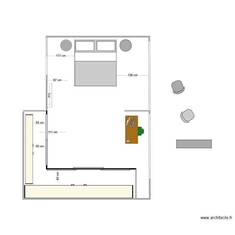 VDA CHAMBRE MASTER 17B. Plan de 0 pièce et 0 m2