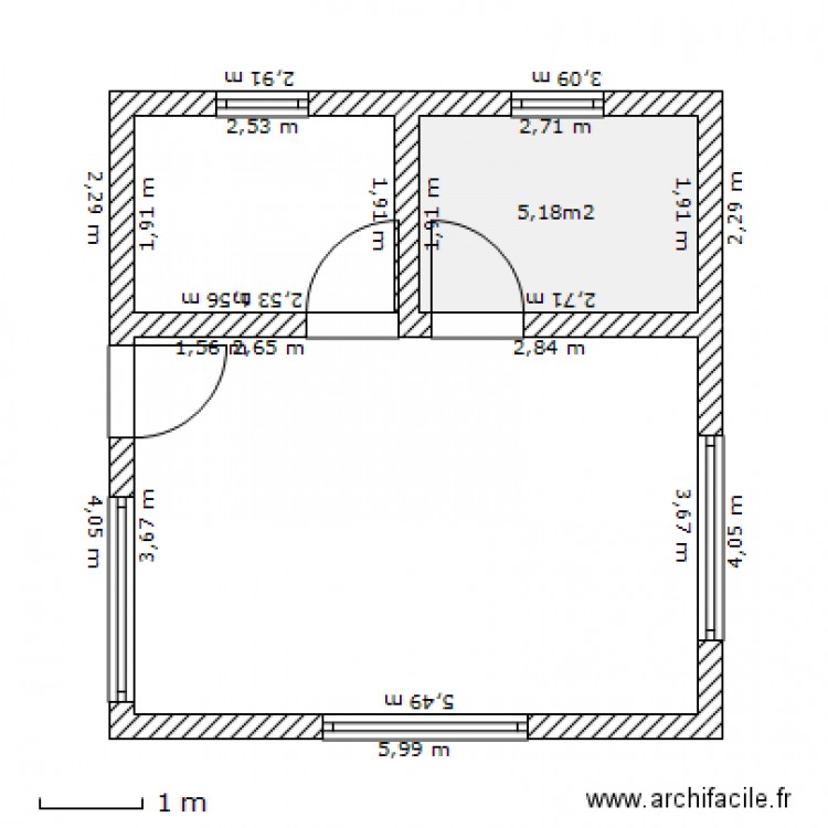 nasa spavaca plan. Plan de 0 pièce et 0 m2