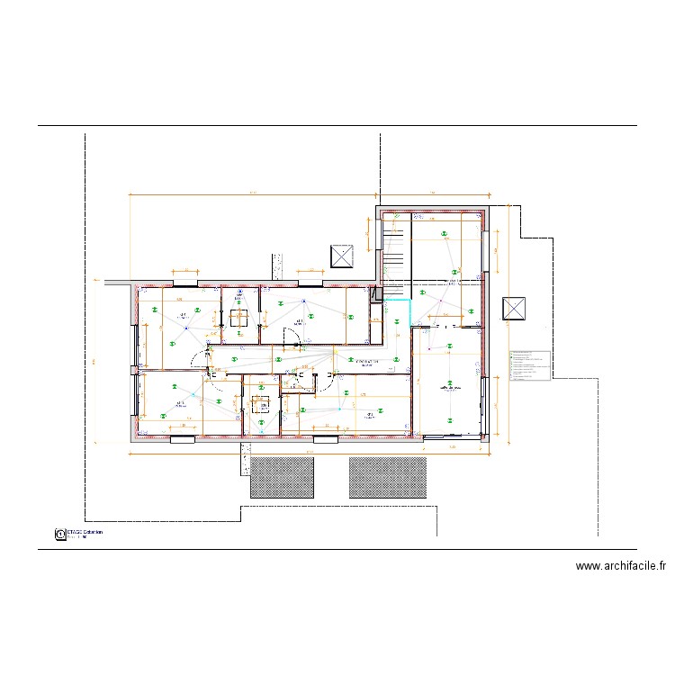 plan 1er étage elec . Plan de 0 pièce et 0 m2