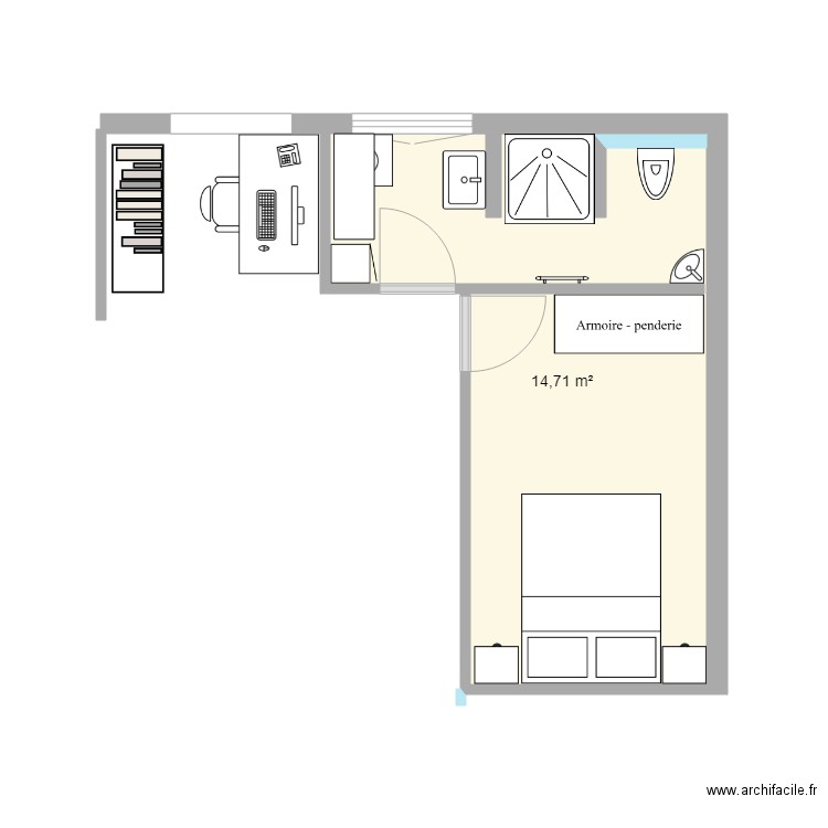 denis sdb. Plan de 0 pièce et 0 m2