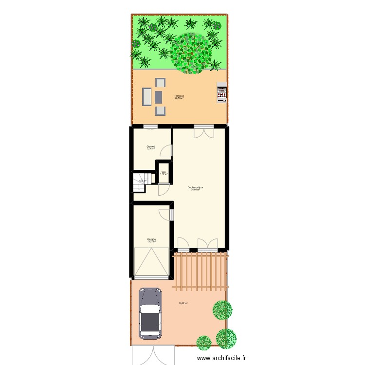 TALBI BAUX. Plan de 19 pièces et 229 m2