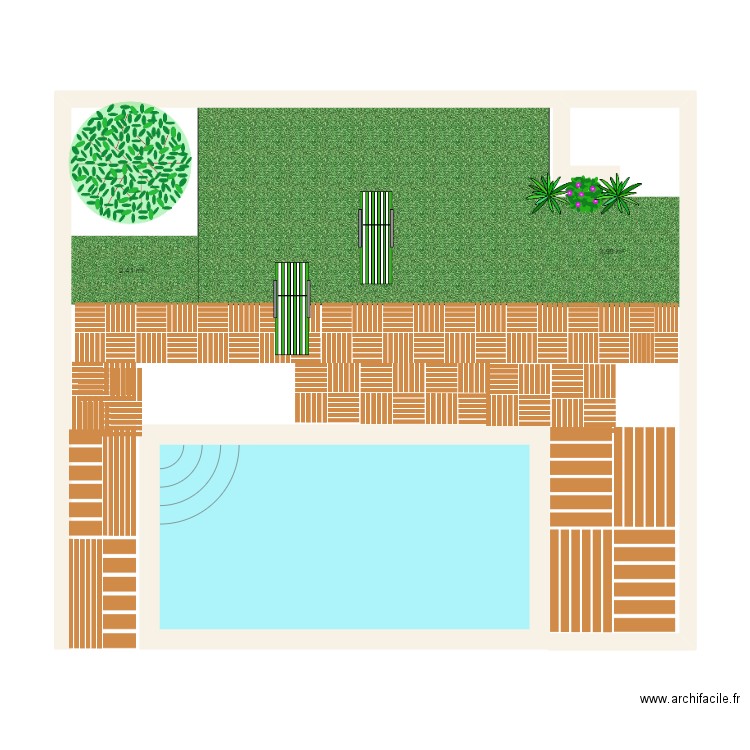 piscine. Plan de 0 pièce et 0 m2