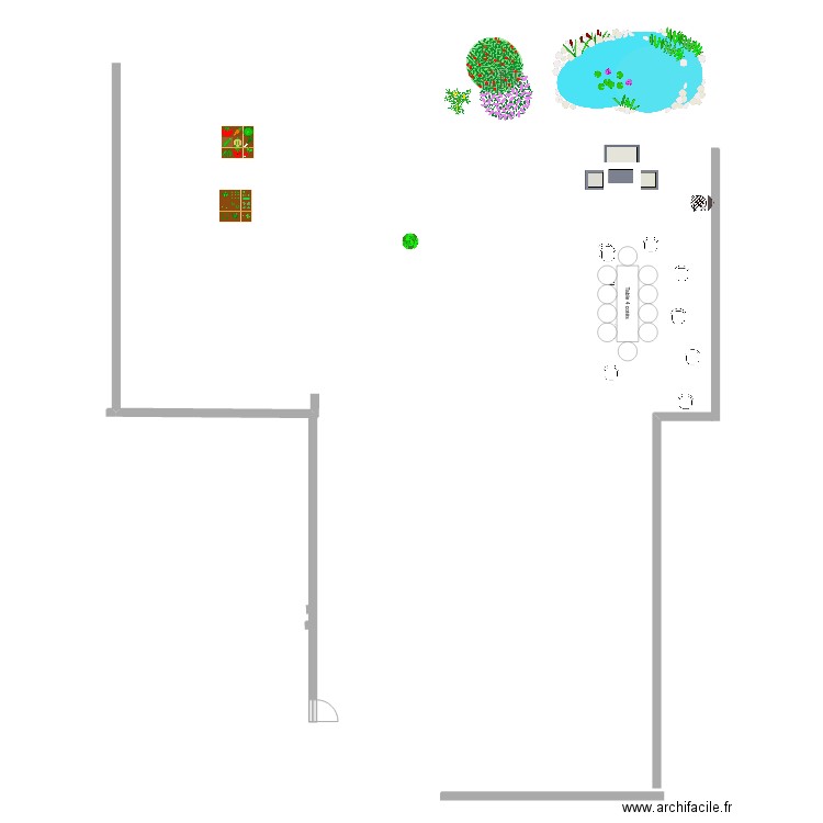 aménagement jardin. Plan de 0 pièce et 0 m2