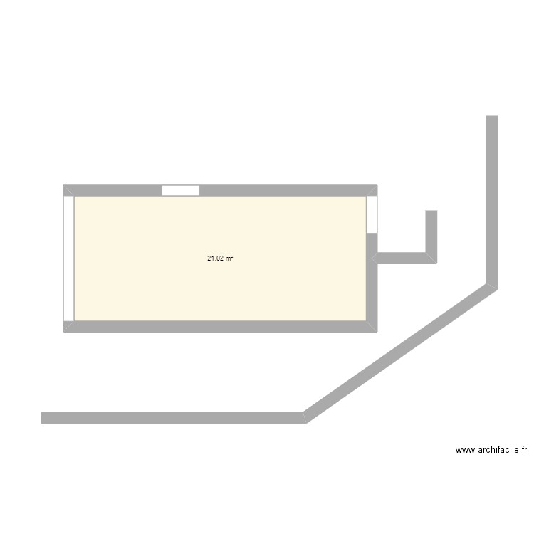 suite parental 20 m2. Plan de 0 pièce et 0 m2