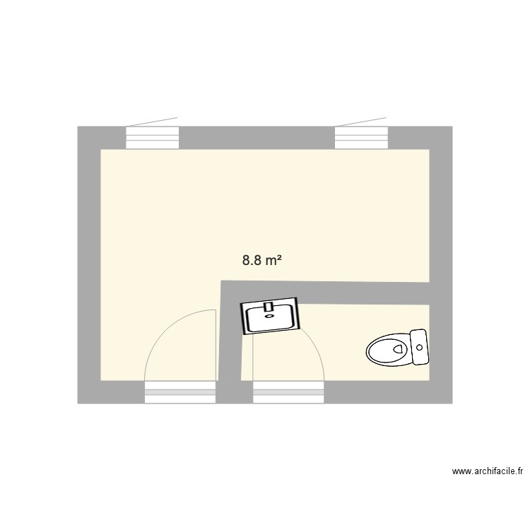 salon esthétique. Plan de 0 pièce et 0 m2