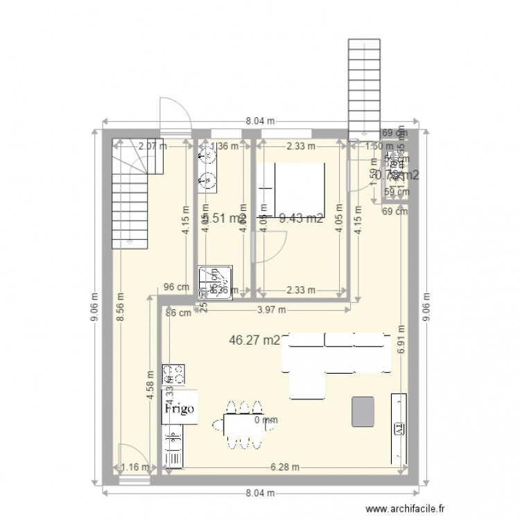 rdc boulangerie projet 2. Plan de 0 pièce et 0 m2