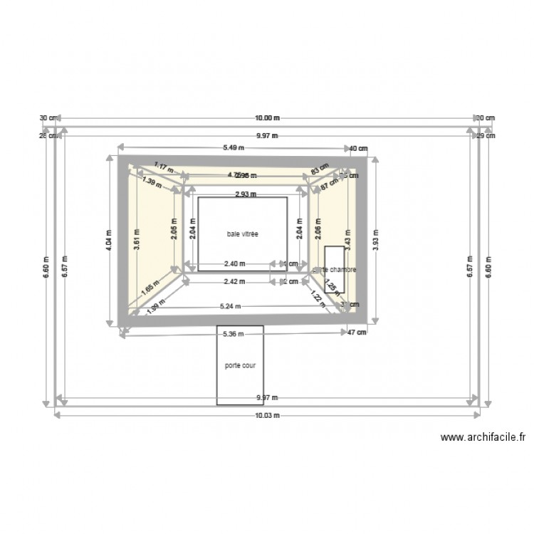 baie v. Plan de 0 pièce et 0 m2