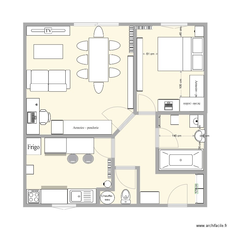 Appartement. Plan de 0 pièce et 0 m2