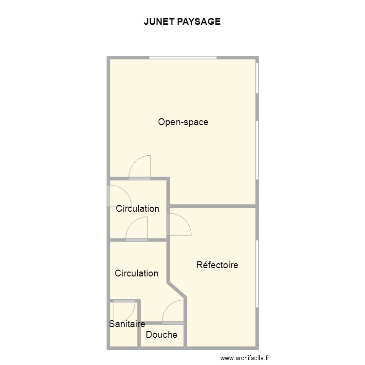 JUNET. Plan de 6 pièces et 143 m2