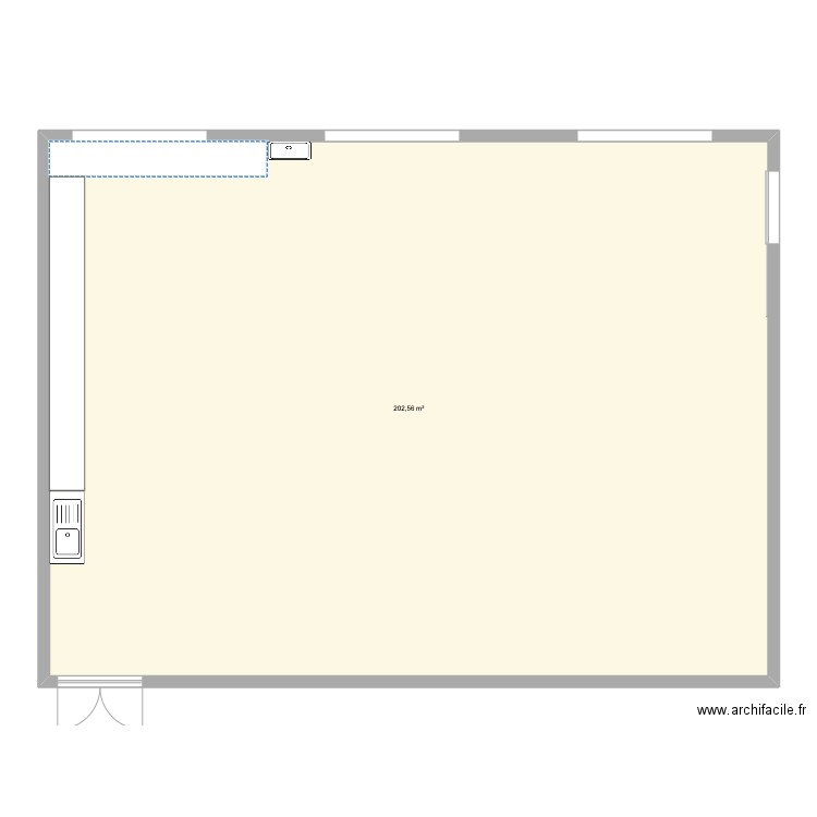 Labo FA. Plan de 1 pièce et 203 m2