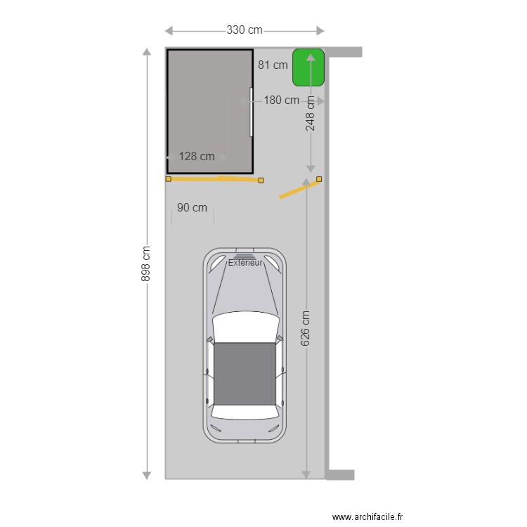 carport-St-Gilles-3. Plan de 1 pièce et 30 m2