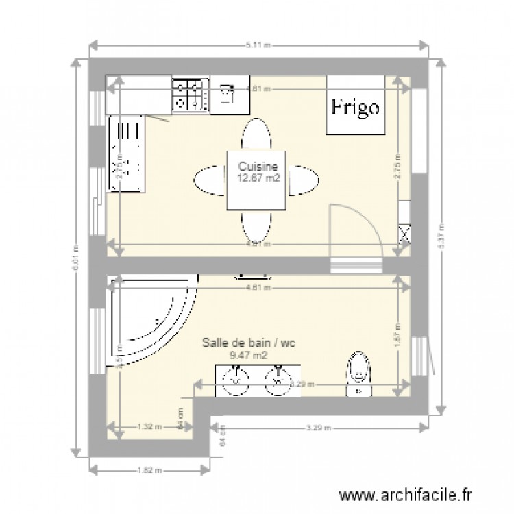 Salle de bain. Plan de 0 pièce et 0 m2