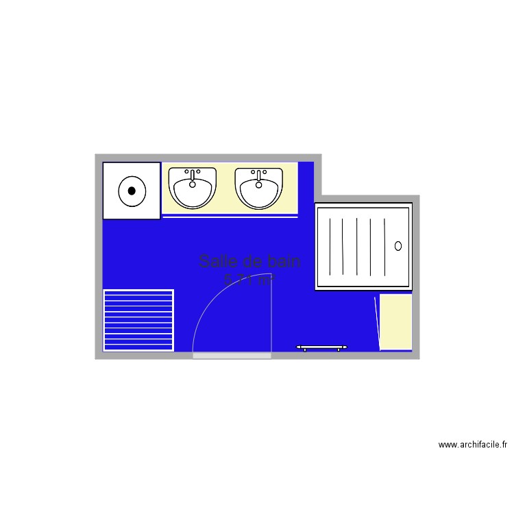 SdB Bas Rogers. Plan de 0 pièce et 0 m2