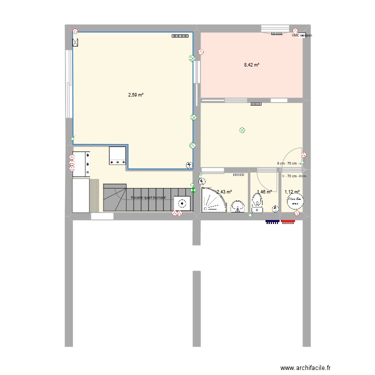 sous sol1. Plan de 0 pièce et 0 m2