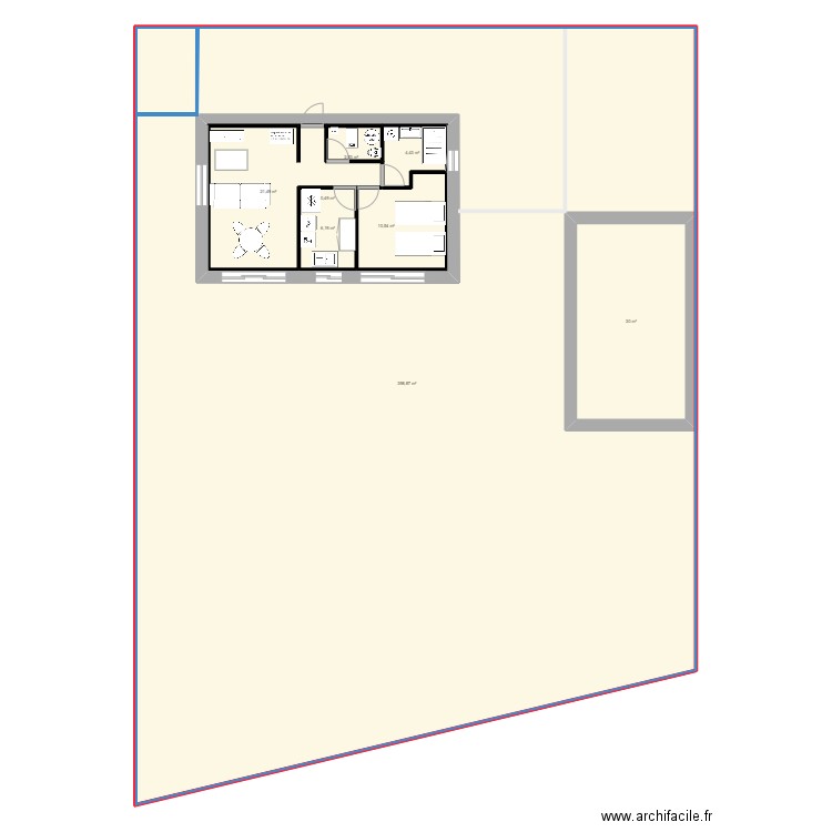 Plan 1. Plan de 8 pièces et 672 m2