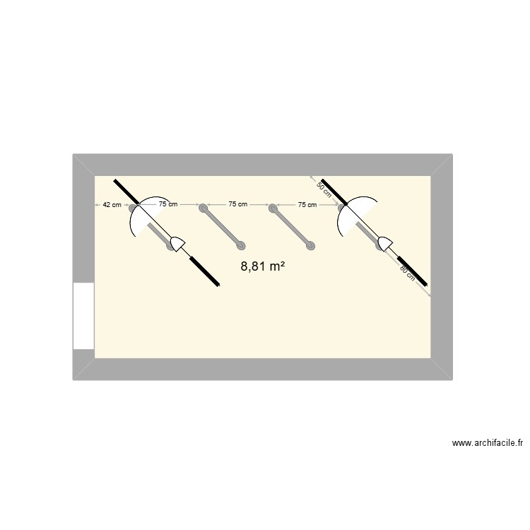 parking strasbourg. Plan de 1 pièce et 9 m2