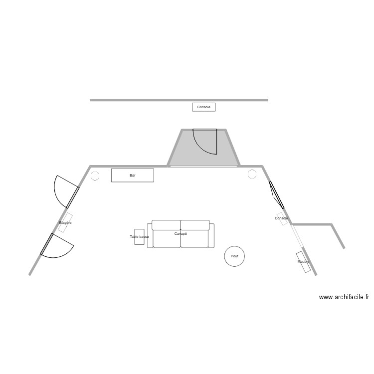 Djodjos. Plan de 1 pièce et 2 m2