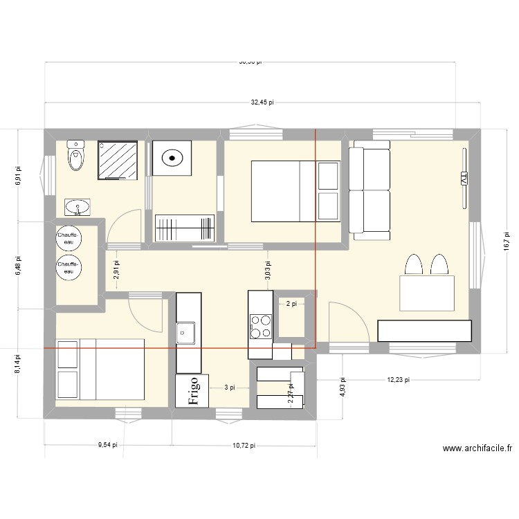 65 Du Hibou Hom. Plan de 21 pièces et 156 m2