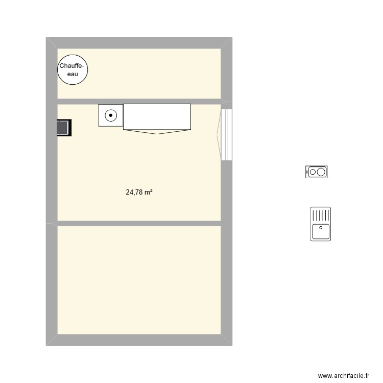 fadom3. Plan de 1 pièce et 25 m2