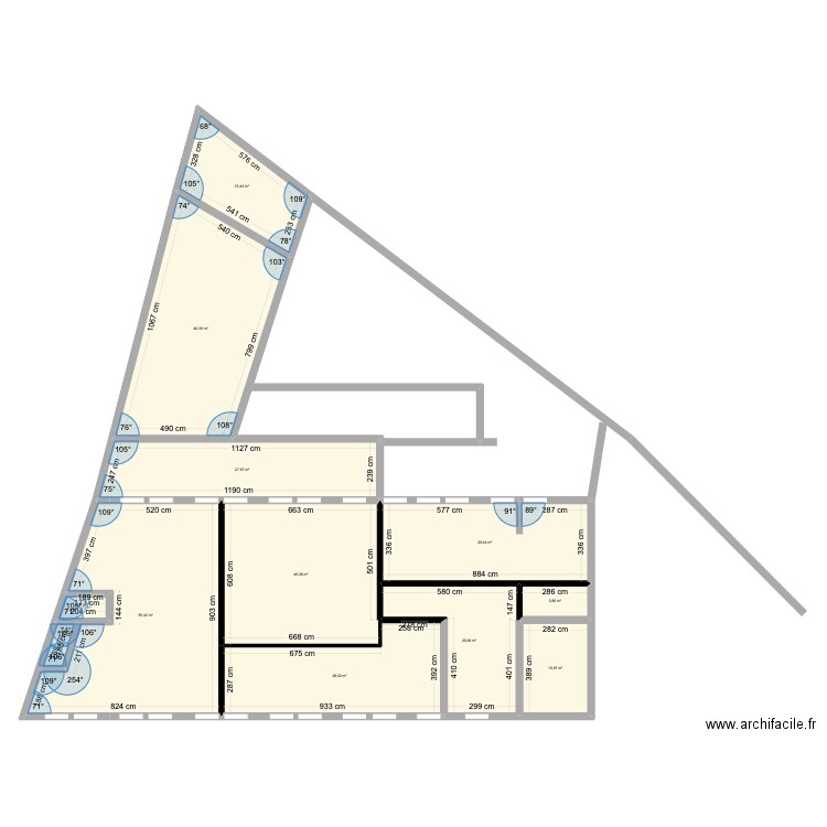 Rdc v2 valmy. Plan de 12 pièces et 283 m2