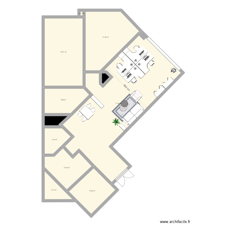 Appartement Shenyang v1. Plan de 11 pièces et 161 m2