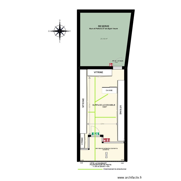 AU PRIX MALIN. Plan de 2 pièces et 54 m2