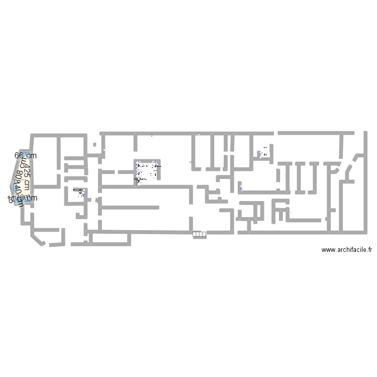 RDC plan. Plan de 1 pièce et 5 m2