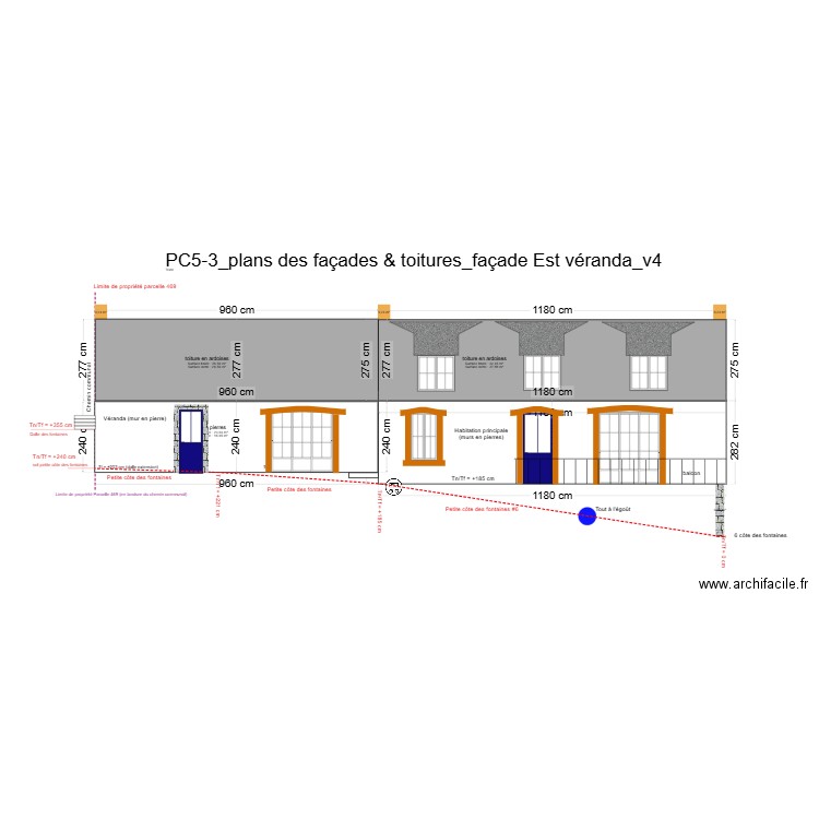 PC5-3_plans des façades & toitures_façade Est_v4. Plan de 0 pièce et 0 m2