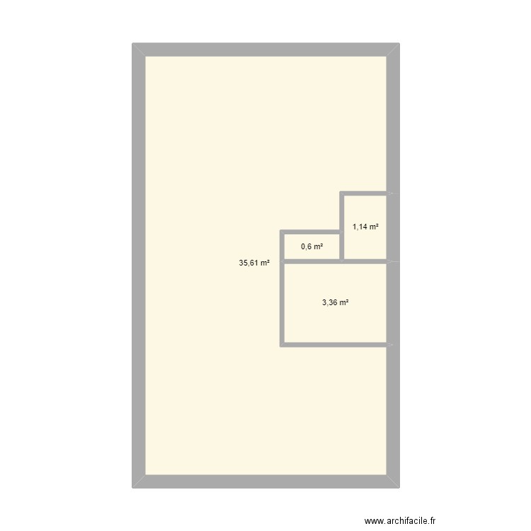 DAVOINE. Plan de 4 pièces et 41 m2